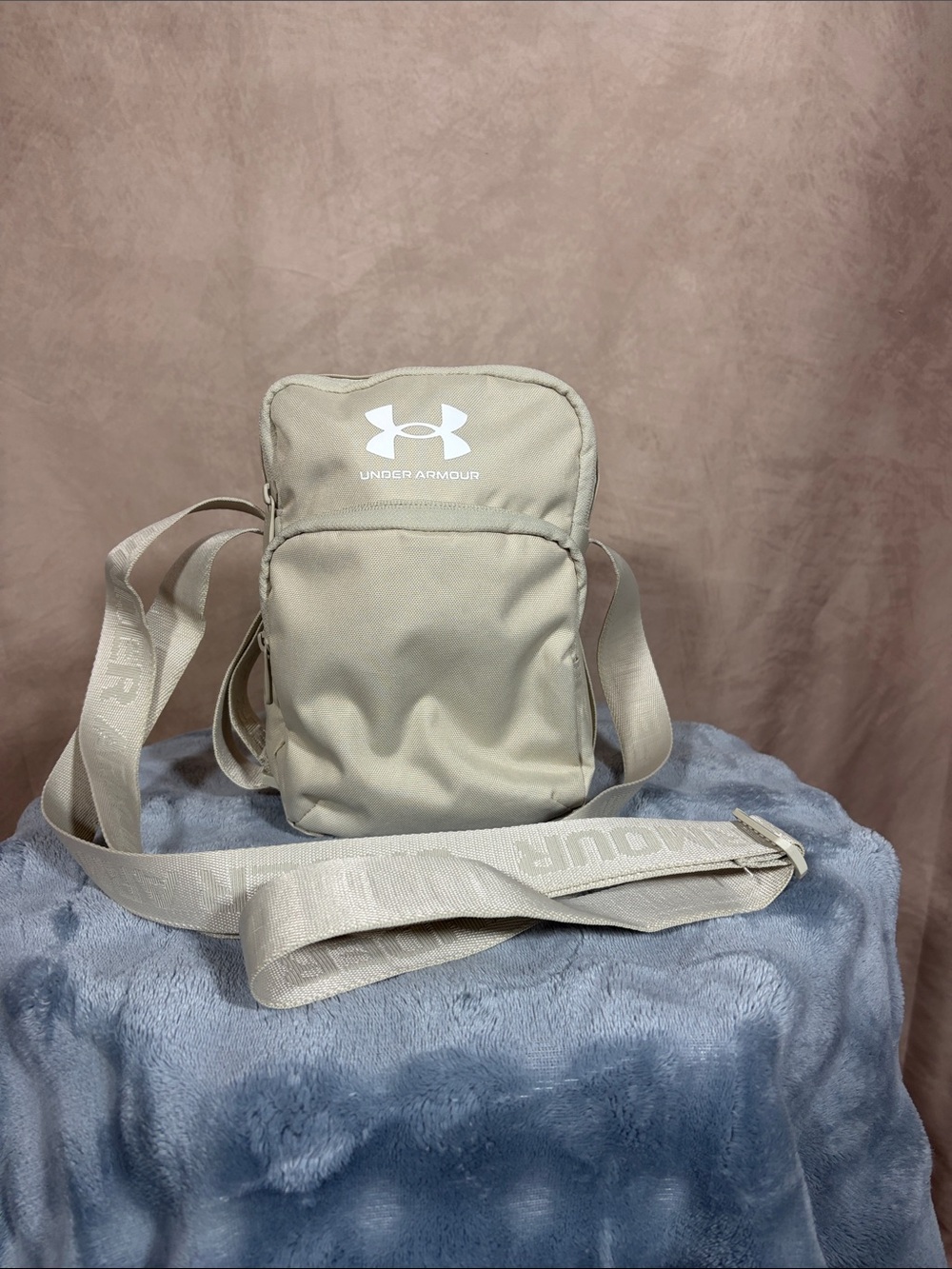 Under Armour Small Crossbody Messenger Bag in Beige